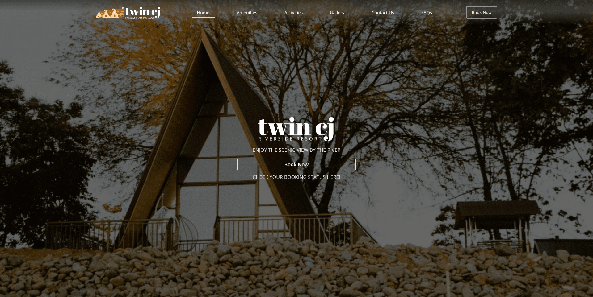 twincj glamping resort reservation system preview